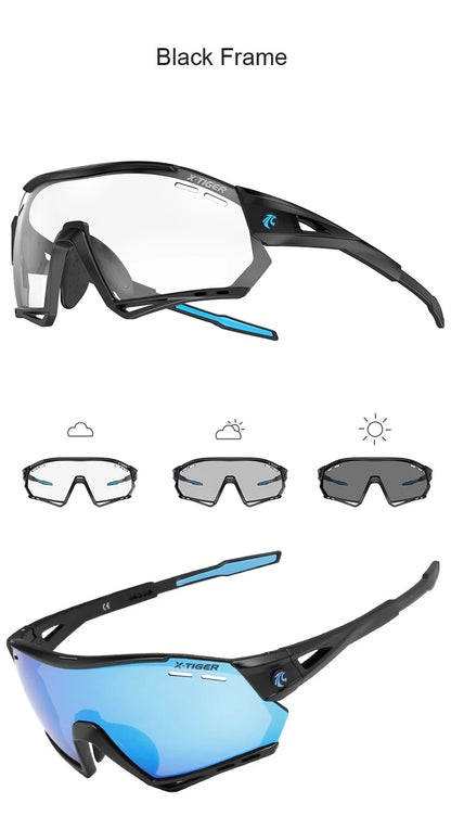 5-Lens Polarized Cycling Glasses – UV Protection Sports Eyewear