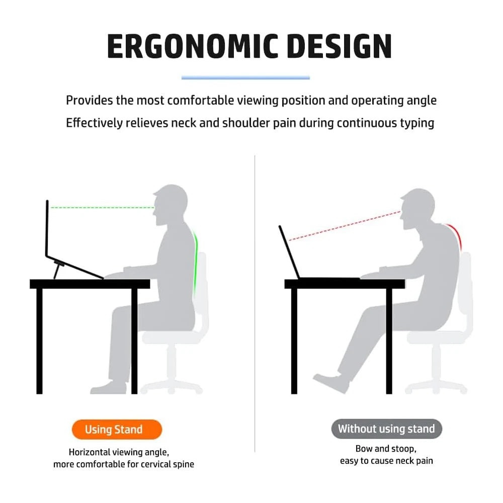 2pcs Foldable Laptop Stand – Adjustable & Portable Notebook Riser