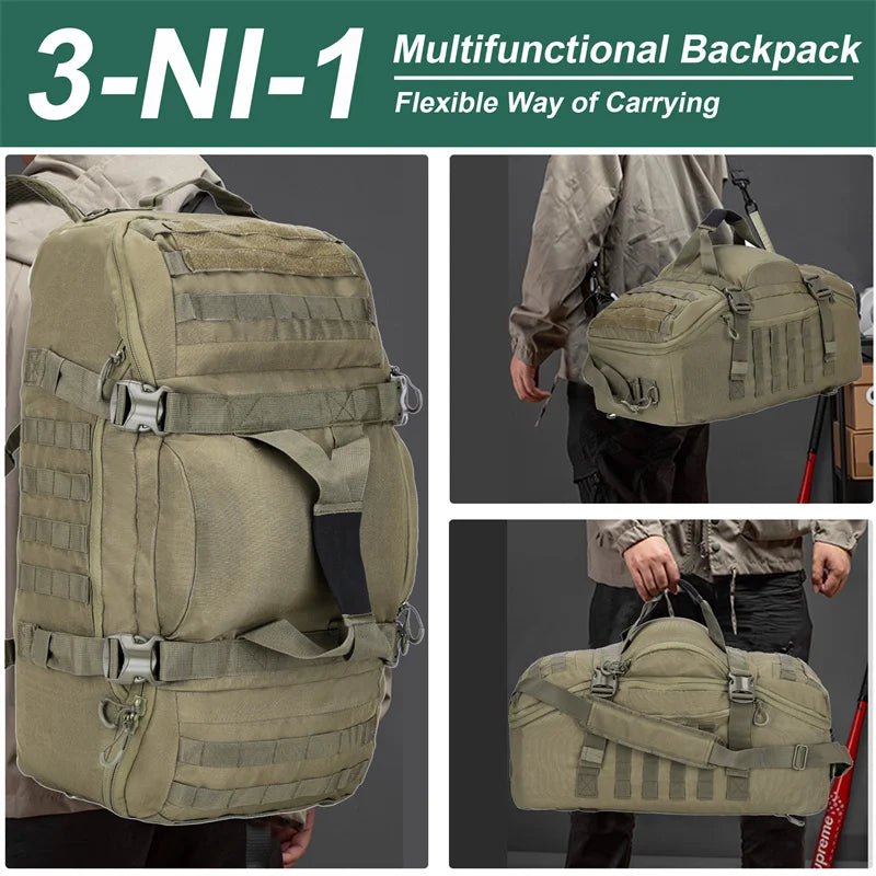 40L 60L 80L Large Tactical Duffle Backpack | Outdoor Camping & Travel Bag