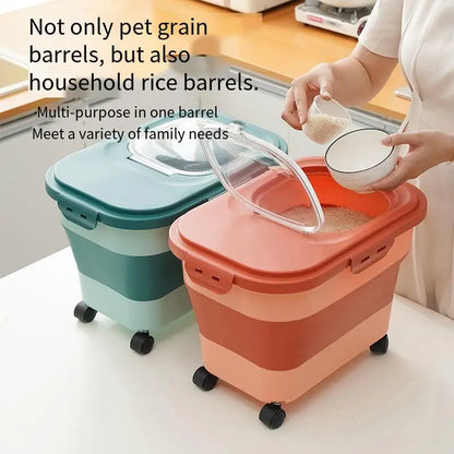 13/33LB Collapsible Cat Dog Food Storage