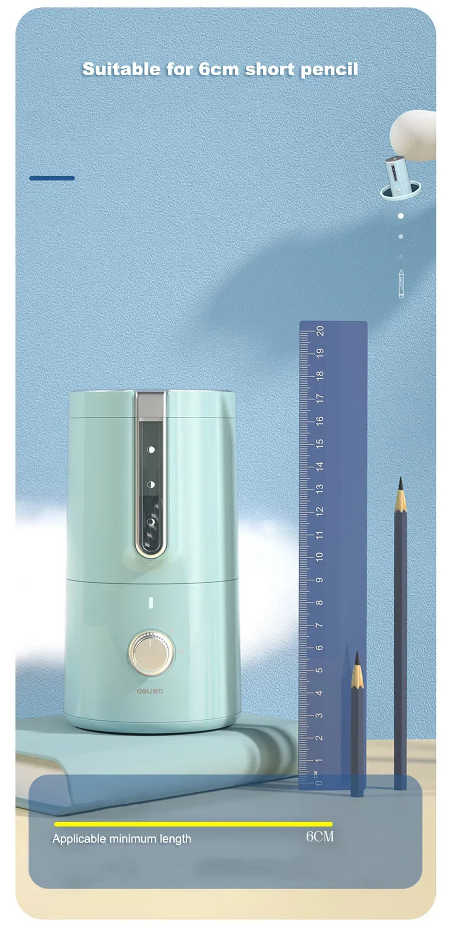 Automatic Electric Pencil Sharpener – USB Rechargeable for Kids