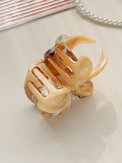 2 Pcs Marble Flower Hair Claw Clips – Cute Beach Hair Accessories