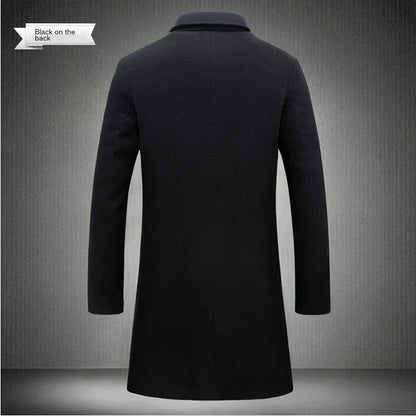 Cartmela 2024 Wool-Blend Long Coat for Men