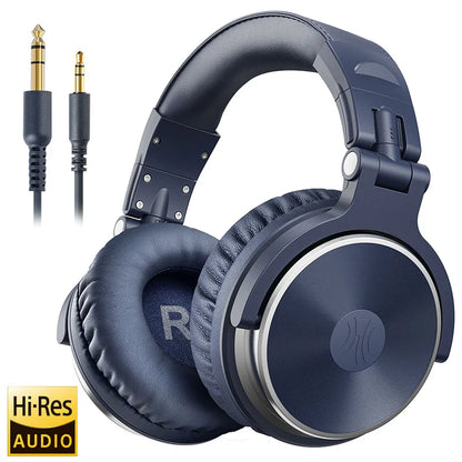 Professional Wired DJ Headphones – Over Ear with Mic & Hi-Res Audio