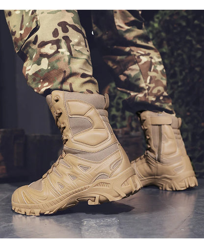 Special Forces Desert Combat Tactical Men's Tall Boots