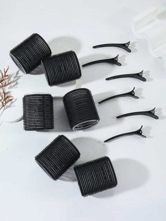 12pcs Self-Adhesive Hair Curlers & Bangs Clips for Styling Wigs