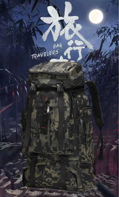 80L Large Capacity Waterproof Camouflage Outdoor Backpack