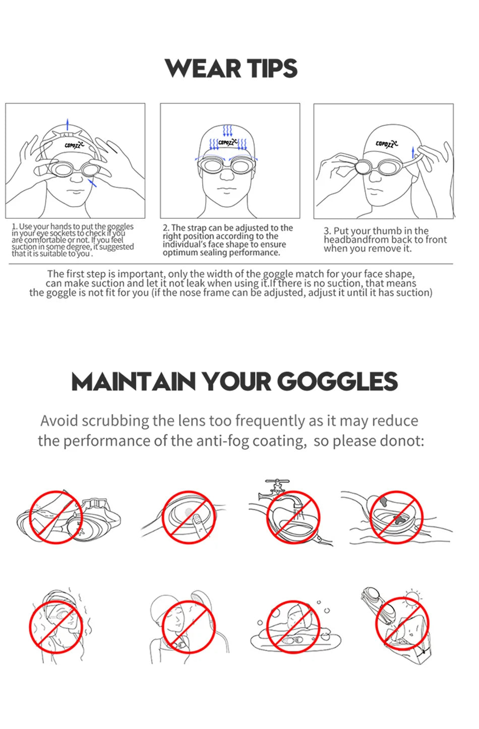 Professional Swimming Goggles – Anti-Fog, UV, Waterproof Fit