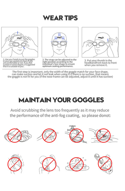 Professional Swimming Goggles – Anti-Fog, UV, Waterproof Fit