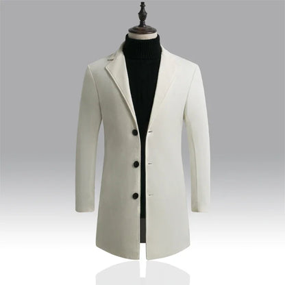 Cartmela 2024 Wool-Blend Long Coat for Men