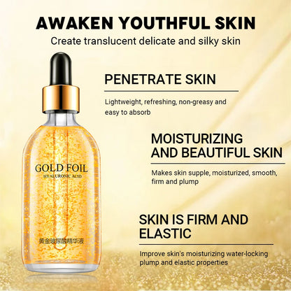 24K Gold Hyaluronic Acid Face Serum – Anti-Aging & Whitening Care