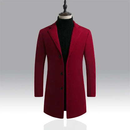 Cartmela 2024 Wool-Blend Long Coat for Men