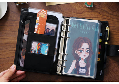 Full Grain Leather Planner with Rings – Personal Size Organizer