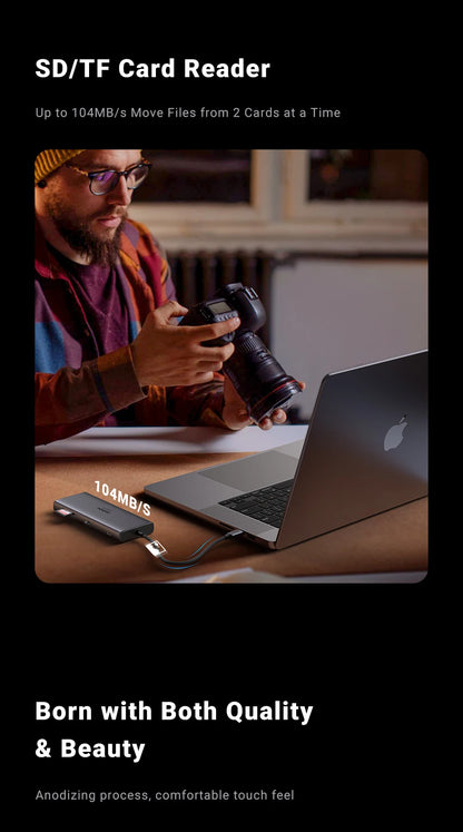 9-in-1 USB-C Hub – 4K@60Hz HDMI, 10Gbps USB, RJ45, PD 100W