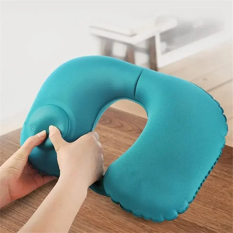 Inflatable U-Shaped Travel Pillow – Neck Support for Travel Comfort
