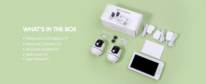 7" 1080P HD Split Screen Baby Monitor – Dual Cameras & Remote Control