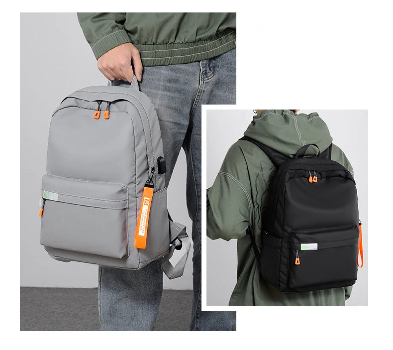 Lightweight Urban Men’s Backpack – Waterproof USB Laptop Bag