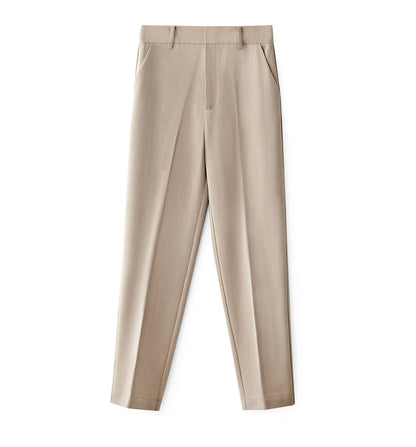 Women’s Office Blazer Set – Lace V-Neck Top & High Waist Pants