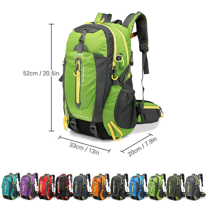 Cartmela 40L Water-Resistant Travel Backpack