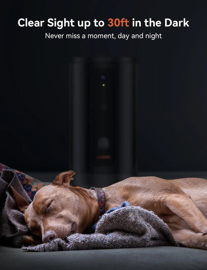 Smart Pet Camera with Treat Dispenser for Dogs and Cats