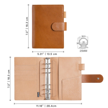 Elite Personal Size Rings Planner – Vegetable Tanned Leather, 25mm Rings