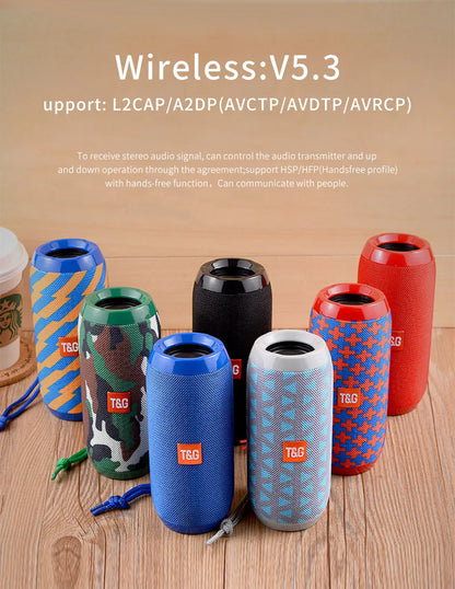 T&G TG117 Bluetooth Speaker Portable Waterproof Outdoor Stereo TWS
