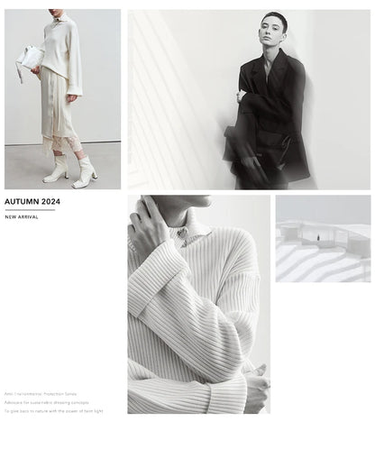 Women’s Slim Fit Striped Sweater – Autumn Office Basic Knitted Top