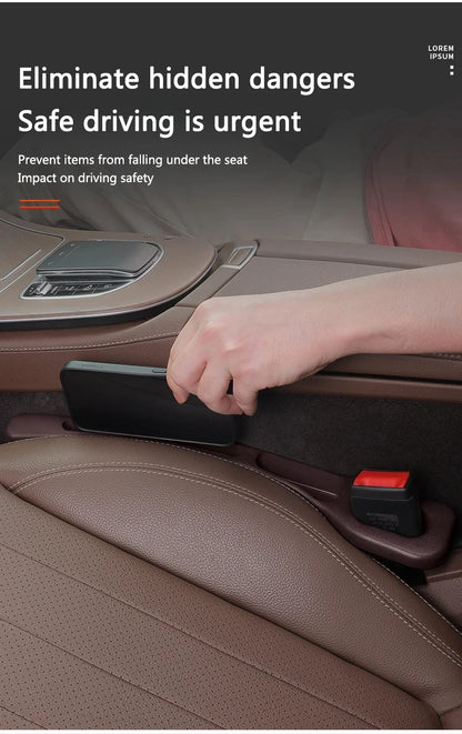 Car Seat Gap Filler Organizer – Waterproof Storage Plug with 2 Grooves