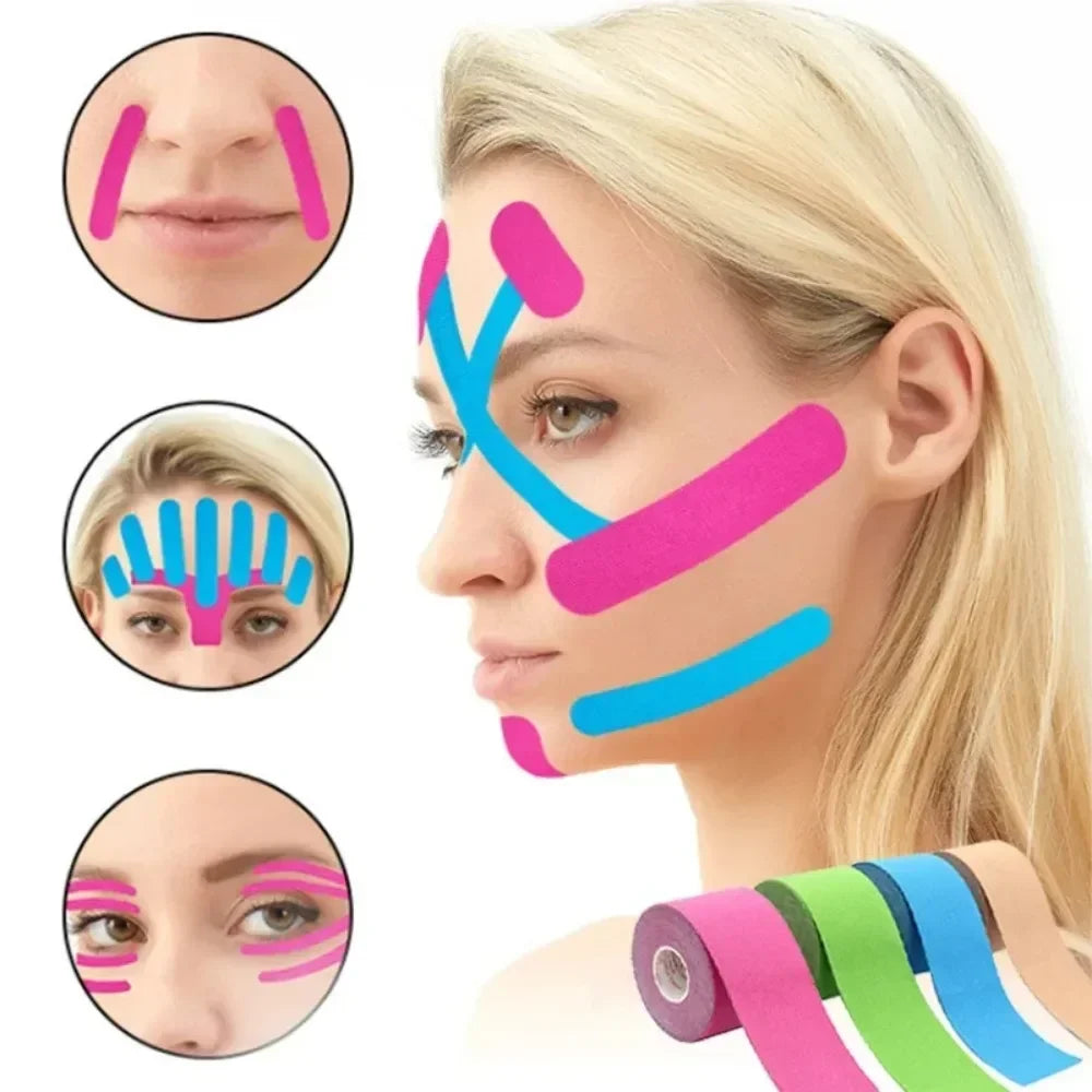 2.5CM x 5M Kinesiology Tape – V-Line Face & Neck Wrinkle Remover