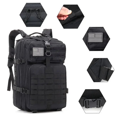 50L Tactical Backpack for Men – Outdoor Travel, Hiking & Hunting Bag