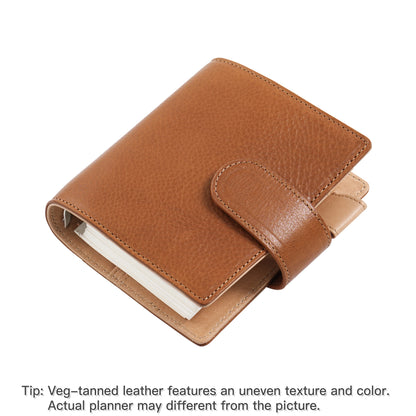 Pocket/A7 Ring Planner – 25mm Vegetable Tanned Leather Organizer