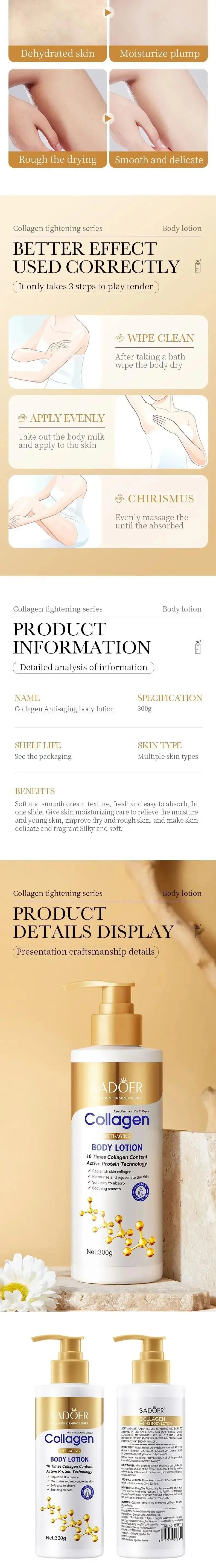 Collagen Milk Whitening Cream – Face & Body Moisturizing Lotion