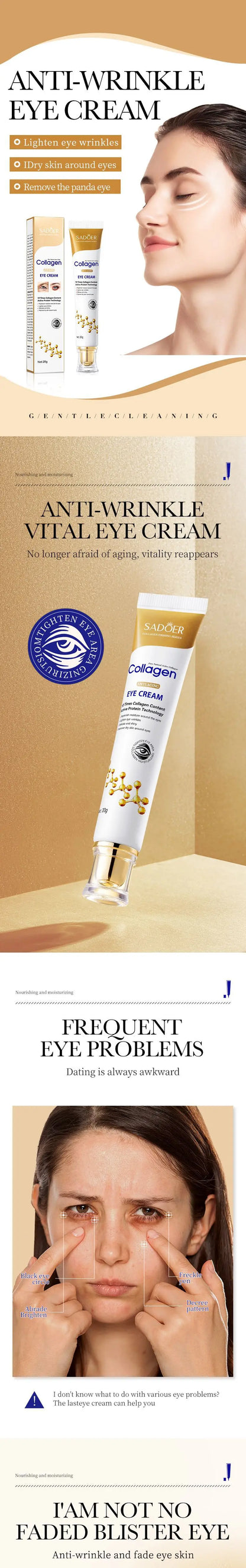Collagen Eye Cream – Anti Dark Circles, Puffiness & Firming Care