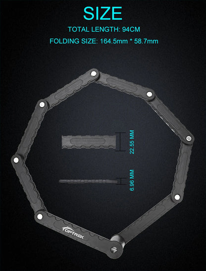 Foldable Bicycle Lock – High Security Anti-Theft Bike Accessory