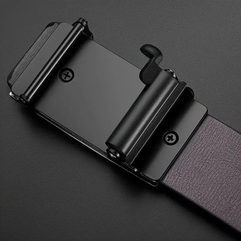 Stylish Men’s PU Leather Belt Automatic Buckle