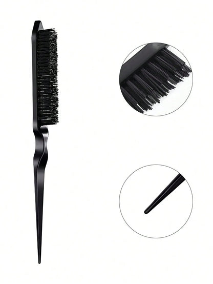 3pcs Hair Styling Comb Set – Edge Brush, Rat Tail & Detangling Tool