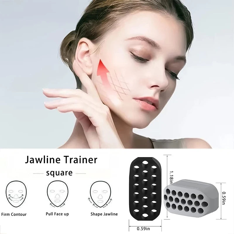 Silicone Jaw Exerciser & Facial Toner – Jawline Fitness Ball Tool