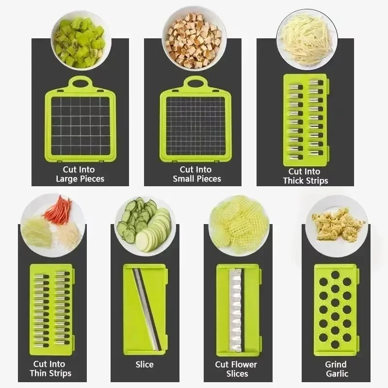 14-in-1 Multifunctional Vegetable Chopper & Food Slicer Dicer