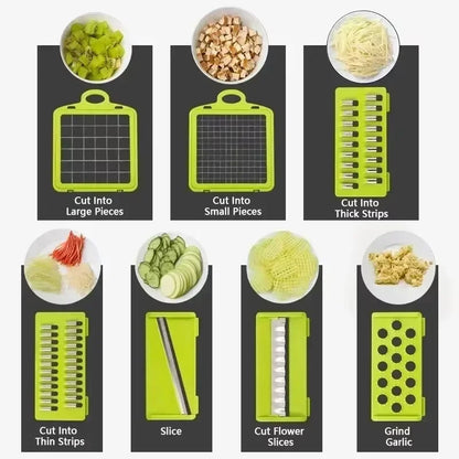 14-in-1 Multifunctional Vegetable Chopper & Food Slicer Dicer