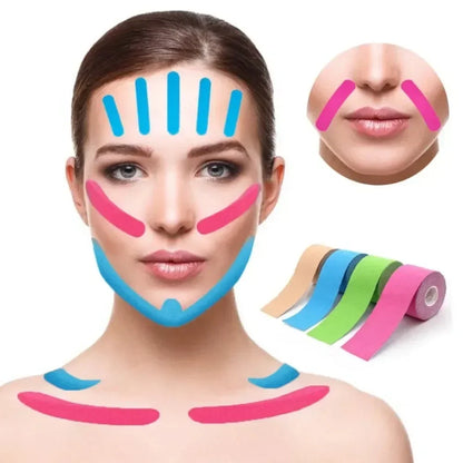 2.5CM x 5M Kinesiology Tape – V-Line Face & Neck Wrinkle Remover