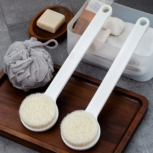 Bath Brush with Long Handle – Soft Bristles for Body Scrub