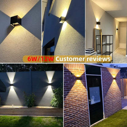 Waterproof Aluminum LED Wall Lamp – 12W/24W Indoor Outdoor Light