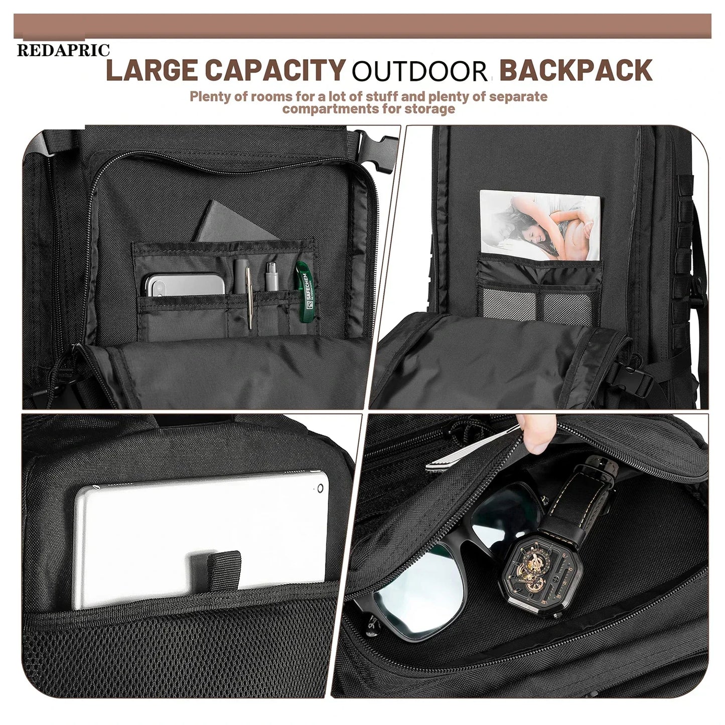 Men's Tactical Backpack – Military-Grade Rucksack for Hiking & Travel