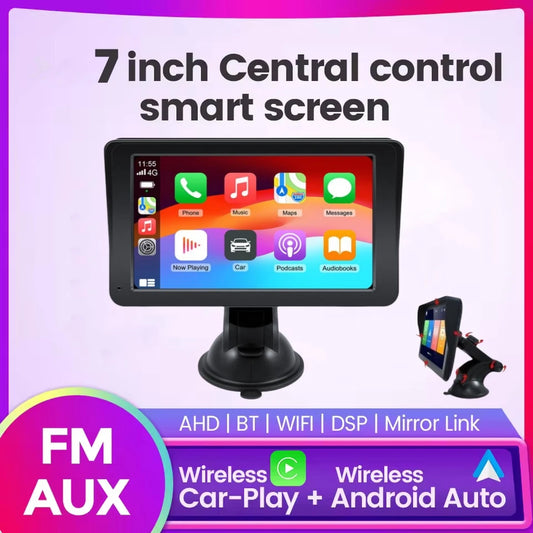 Universal 7" Car Radio Touch Screen with Apple CarPlay & Android