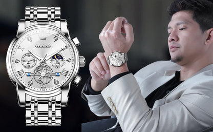 Cartmela 2856 Men’s Quartz Watch – Skeleton Flywheel Chronograph