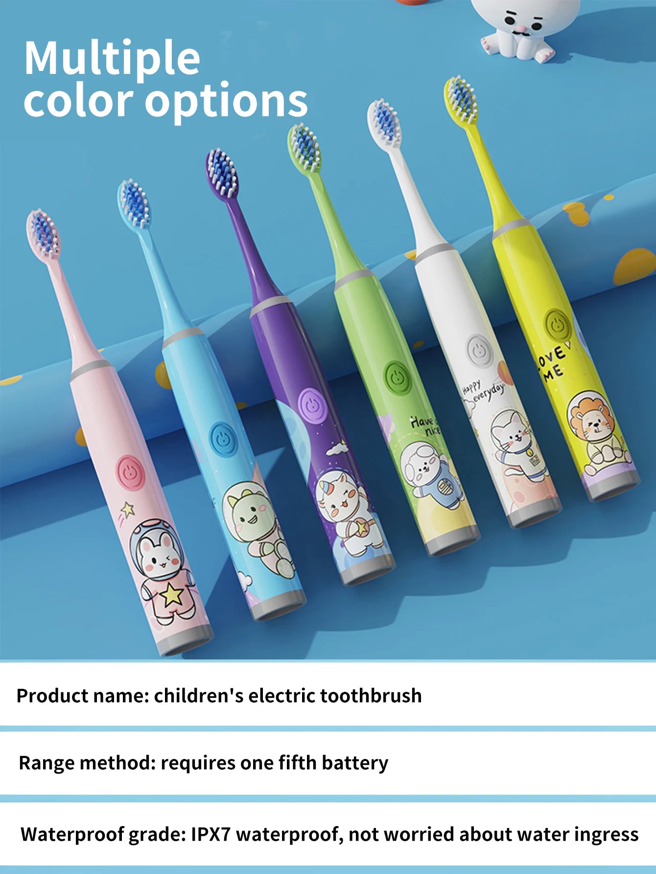 Kids Electric Toothbrush Cartoon Design