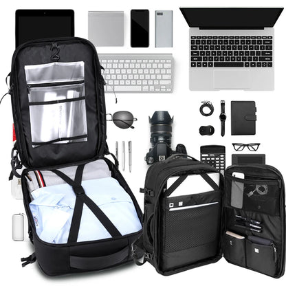 Waterproof 17.3" 2-in-1 Travel Laptop Backpack – 60L Large Capacity