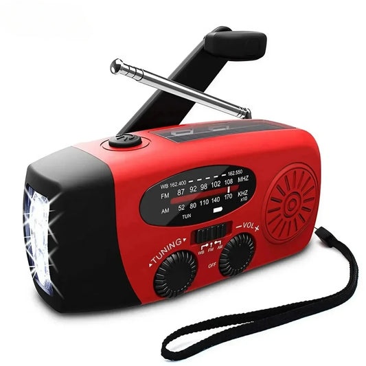 Emergency Hand Crank Radio – Solar, NOAA, Power Bank, FM/AM/WB