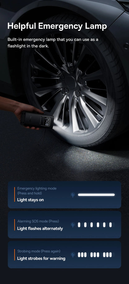 Wireless Portable Car Air Pump – Electric Tire Inflator with LCD