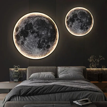 Modern 3D Moon LED Wall Lamp – Bedroom & Living Room Light